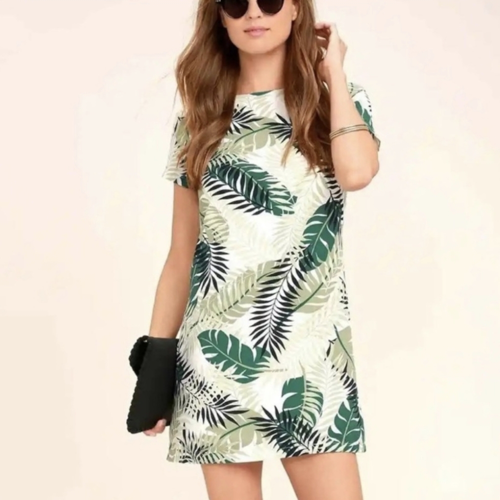 Lulu's palm print dress XL